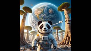 Part2 Astronaut panda exploring space cutepanda astronaut space [upl. by Donela]