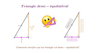 Triangle demiéquilatéral  Définition et relations métriques [upl. by Cates]