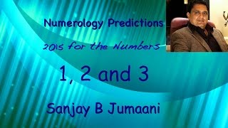 Numerology Predictions 2015 for numbers 1 2 and 3 by Sanjay B Jumaani [upl. by Peltier553]