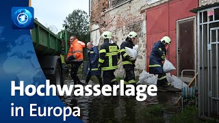 Hochwasseralarm in Tschechien und Polen [upl. by Nyram]