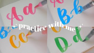 Calligraphy Alphabet AZ  Real Time Beginner Brush Lettering Tutorial [upl. by Vinny561]