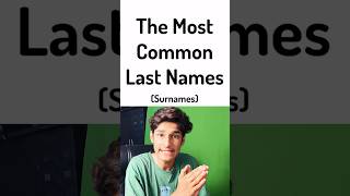 The most common surnames [upl. by Eilsehc221]