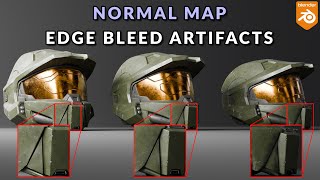 Blender  Black Edge Normal Map Artifacts  Blender Blender3D [upl. by Yuri]