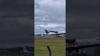 Loganair ATR72 Departing Edinburgh [upl. by Ahsema]