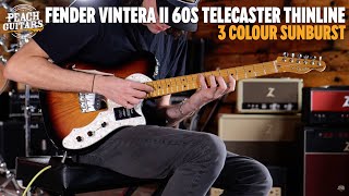 No TalkingJust Tones  Fender Vintera II 60s Telecaster Thinline  Maple  3Colour Sunburst [upl. by Suk]