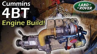 Engine Build × 4BT Cummins Discovery 11 Land Rover Build [upl. by Arikihs]