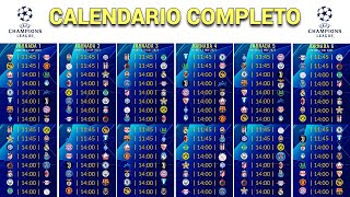 CALENDARIO COMPLETO de la CHAMPIONS LEAGUE 20212022 [upl. by Tnerb]