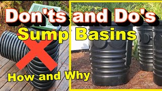 Dos and Donts for Sump Basins [upl. by Airdnaid325]