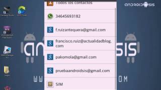 Opciones de visualización de los contactos en Android [upl. by Lednic]