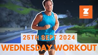 Wednesday Workout  Group A  Zwift Run Channel [upl. by Hessler]