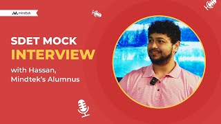 Java SDET Mock Interview with Hassan  Mindteks Alumnus [upl. by Krute]