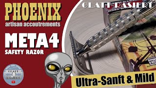 ULTRASANFT amp MILD ║ Phoenix Shaving Meta4 PAA Rasierhobel  Nassrasur  GLATT  RASIERT [upl. by Manly]