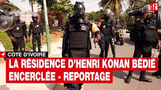 CôtedIvoire  la résidence dHenri Konan Bédié encerclée  Reportage [upl. by Hakilam]