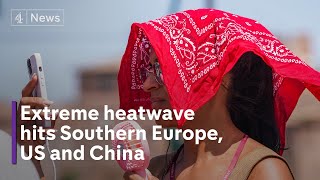 Heatwave hits southern Europe US and China  UK announces new climate plan [upl. by Jarlen134]