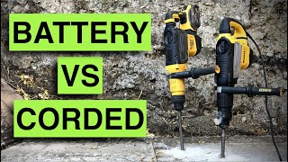 Dewalt Rotary Hammer FACEOFF corded vs cordless [upl. by Golda892]