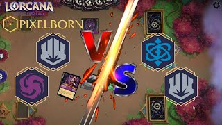 PIXELBORN LORCANA  DUEL TRES RAPIDE  ACIERAMETHYSTE VS SAPHIRACIER [upl. by Hazmah148]