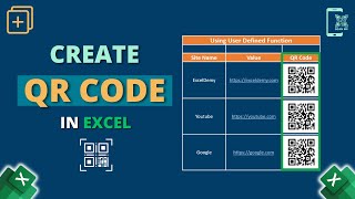 How to Create QR Code in Excel [upl. by Htims]