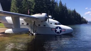 Grumman Albatross departing Tanglefoot 7 20 18 Slow and steady to keep the tail from banging on the [upl. by Adnaloj960]