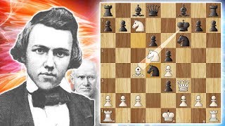 One of The Greatest Chess Games Ever Played  Morphy vs Anderssen 1858 game 9 [upl. by Bigot]