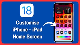 How To Customise iPhone Home Screen iOS 18 [upl. by Akemit]