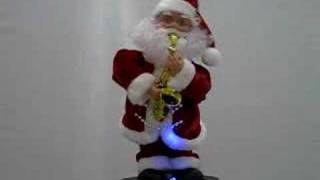 Christmas Lighting Ornament Toys Santa dances plays saxophone Jingle Bell Sound Active [upl. by Tarrance]