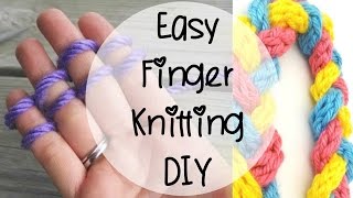 Learn How To Finger Knit Easy And Beginner Friendly [upl. by Bunny]