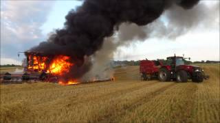 case ih combine 2188 AXIALFLOW 2012 on fire 2012 [upl. by Annaeg]