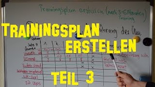 Trainingsplan erstellen MuskelMasseaufbau DiätDefinition Teil 3 [upl. by Arinaid]