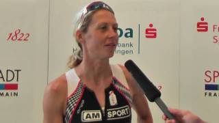 Interview Sandra Wallenhorst Siegerin Ironman Germany 2010 [upl. by Adnylem]