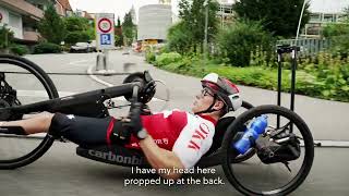 Wie funktioniert ein Handbike Handbiker Fabian Recher erklärt [upl. by Eleinad]