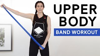 Upper Body Resistance Band Loop Workout Mini Bands [upl. by Lladnyk]