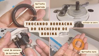 Trocando a borracha do enchedor de bobina na máquina reta industrial Jack F4 [upl. by Berger]