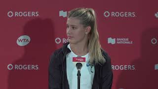 Coupe Rogers  Entrevue Eugenie Bouchard  4 août 2018 [upl. by Azmah]