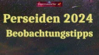 Perseiden 2024  Sternschnuppen beobachten und fotografieren [upl. by Adnilasor]