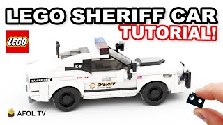 LEGO Advanced Sheriff K9 Unit Police Car Tutorial  Detailed 6 Wide Build [upl. by Nhguavad]