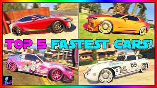 TOP 5 FASTEST CARS IN GTA 5 ONLINE UPDATED 2023 [upl. by Savell525]