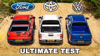 Toyota v Ford v VW ULTIMATE pickup test [upl. by Emelia]