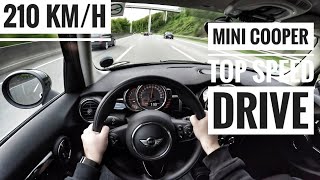 Mini Cooper 2017  POV on german Autobahn  Top Speed Drive [upl. by Bili]