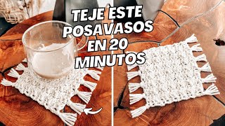 Como tejer un posavasos tipo alfombra a Crochet  TUTORIAL  DaniisWays [upl. by Damick]