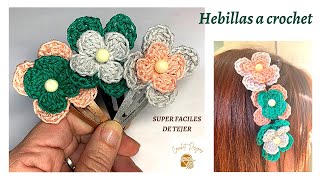 Cómo tejer hebillas para el cabello a crochet en pocos minutos  Crochet Designs [upl. by Carolyne]