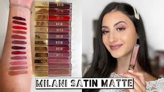 Milani Amore SATIN MATTE Liquid Crème  Lip Swatches  Review  Best Liquid Lipstick [upl. by Aeneus]