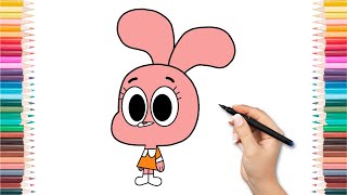 COMO DESENHAR A ANAIS WATTERSON Passo a Passo Fácil Para Iniciantes  O Incrível Mundo de Gumball [upl. by Akemehs]