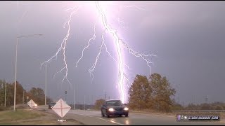 Lightning barrage hail amp tornado from November supercell  St Louis area [upl. by Dustin]