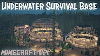 How to build an Underwater Base in Minecraft Survival  LegacySMP Survival Base 2021 [upl. by Christmann]