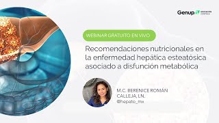 Recomendaciones nutricionales en la enfermedad hepática esteatósica asociada a disfunción metabólica [upl. by Yokum]