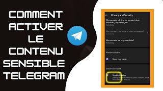 Découvrez comment activer le contenu sensible sur Telegram  telegram tuto [upl. by Llij625]