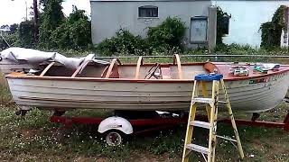 1958 MFG runabout boat restore part 1 [upl. by Decker]