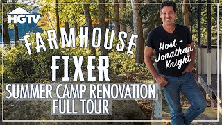 Jonathan Knights Summer Camp Reno Tour  Farmhouse Fixer  HGTV [upl. by Samp359]