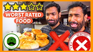 Eating Worst Rated Food For 24 Hour Food Challenge  Veggie Paaji [upl. by Lednik]