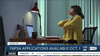 FAFSA applications available Oct 1 [upl. by Eladnar]